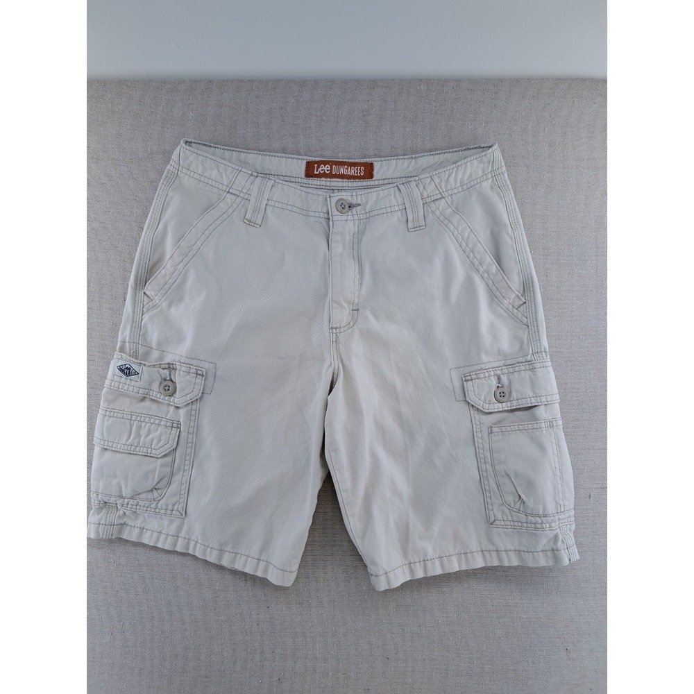 Lee Dungarees Shorts Men 30 Tan Cargo Utility Classic Khaki Tan Flap Pocket W31"